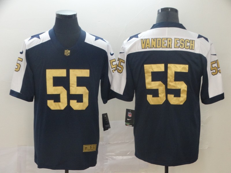 Men's Dallas Cowboys Leighton Vander Esch #55 Navy Authentic Jersey